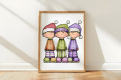 Whimsical Christmas Boy Clipart Product Image 3