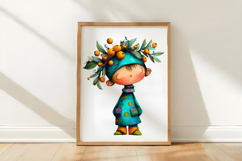 Whimsical Christmas Boy Clipart Product Image 3