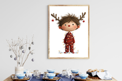 Whimsical Christmas boy Clipart Product Image 3