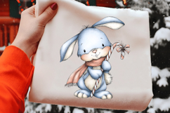 Whimsical Christmas Bunny Clipart Product Image 2