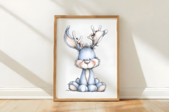 Whimsical Christmas Bunny Clipart Product Image 3