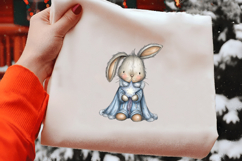 Whimsical Christmas Bunny Clipart Product Image 2
