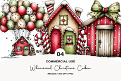 Whimsical Christmas Cabin Clipart Product Image 1