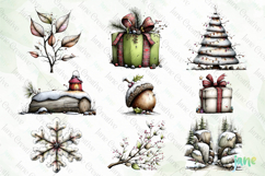 Whimsical Christmas Cabin Clipart Bundle Product Image 9