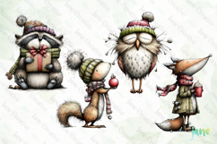 Whimsical Christmas Cabin Clipart Product Image 1