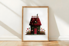 Whimsical Christmas Candy House Clipart Product Image 3