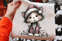 Whimsical Christmas Cat and Dog Clipart Product Image 2