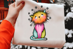 Whimsical Christmas Cat Clipart Product Image 2