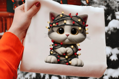 Whimsical Christmas Cat Clipart Product Image 2