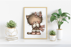 Whimsical Christmas Cat Clipart Product Image 2