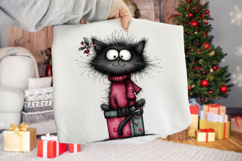 Whimsical Christmas Cat Clipart Product Image 2