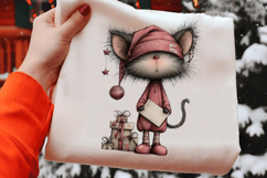 Whimsical Christmas Cat Clipart Sublimation Product Image 2