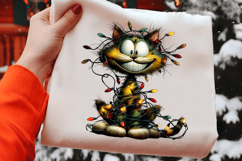Whimsical Christmas Cat Clipart Product Image 2