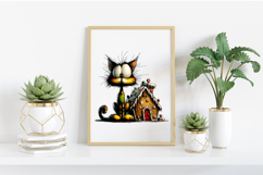 Whimsical Christmas Cat Clipart Product Image 2