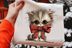 Whimsical Christmas Cat Clipart Product Image 2