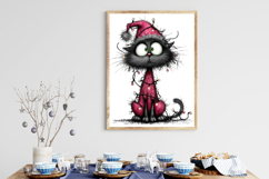 Whimsical Christmas Cat Clipart Product Image 3