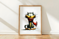 Whimsical Christmas Cat Clipart Product Image 3