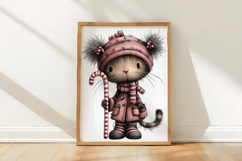 Whimsical Christmas Cat Clipart Sublimation Product Image 3