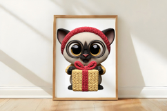 Whimsical Christmas Cat Clipart Product Image 3