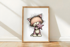 Whimsical Christmas Cat clipart Product Image 3