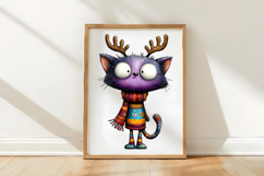 Whimsical Christmas Cat Clipart Product Image 3