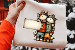Whimsical Christmas Cats Clipart Product Image 2