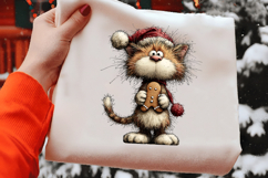 Whimsical Christmas Cats Clipart Product Image 2