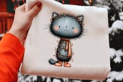 Whimsical Christmas Cats Clipart Product Image 2