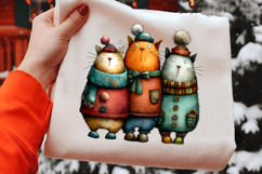 Whimsical Christmas Cats Clipart Product Image 2