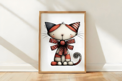 Whimsical Christmas Cats Clipart Product Image 3