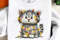 Whimsical Christmas Cats Clipart Product Image 3