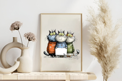 Whimsical Christmas Cats Clipart Product Image 3
