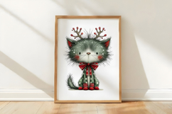 Whimsical Christmas Cats Clipart Product Image 3