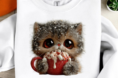 Whimsical Christmas Cats Clipart Product Image 3
