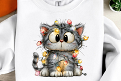 Whimsical Christmas Cats Clipart Product Image 3