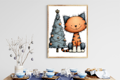 Whimsical Christmas Cats Clipart Product Image 3