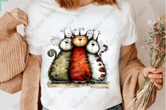Whimsical Christmas Cats Clipart Product Image 3