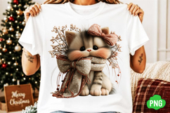 Whimsical Christmas Cats Clipart Product Image 2