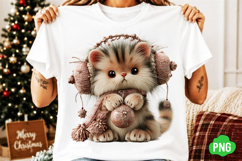 Whimsical Christmas Cats Clipart Product Image 2