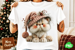 Whimsical Christmas Cats Clipart Product Image 2