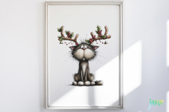 Whimsical Christmas Cats Clipart Product Image 2