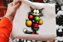 Whimsical Christmas Cats Clipart PNG Product Image 2