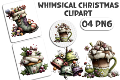 Whimsical Christmas Clipart Sublimation Product Image 1
