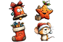 Whimsical Christmas Clipart Product Image 2