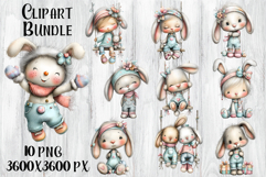 Whimsical Christmas clipart. Winter animal Sublimation Product Image 1