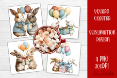 Whimsical winter Coaster Design | animal Square Coaster Product Image 1