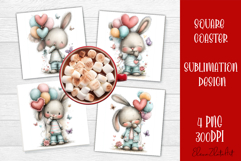 Whimsical Christmas Coaster Design | animal Square Coaster Product Image 1