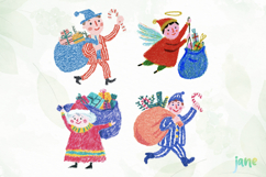 Whimsical Christmas Crayon Clipart Product Image 1