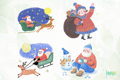 Whimsical Christmas Crayon Clipart Product Image 1