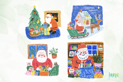 Whimsical Christmas Crayon Clipart Product Image 1